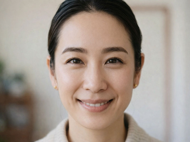 やや平行眉の見本